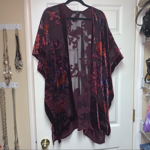 torrid Tops - Torrid Velvet Kimono 2x